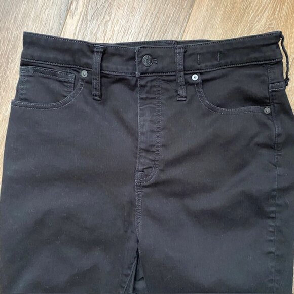 Madewell Women’s Curvy High-Rise Skinny Jeans Size 31 Black Wash Stretch Denim - Picture 4 of 12